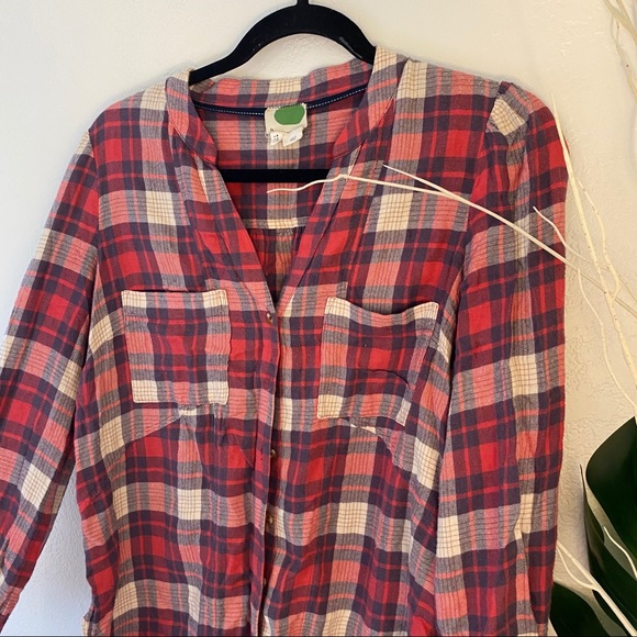 Anthropologie Super Soft Plaid Button Down - Picture 5 of 9